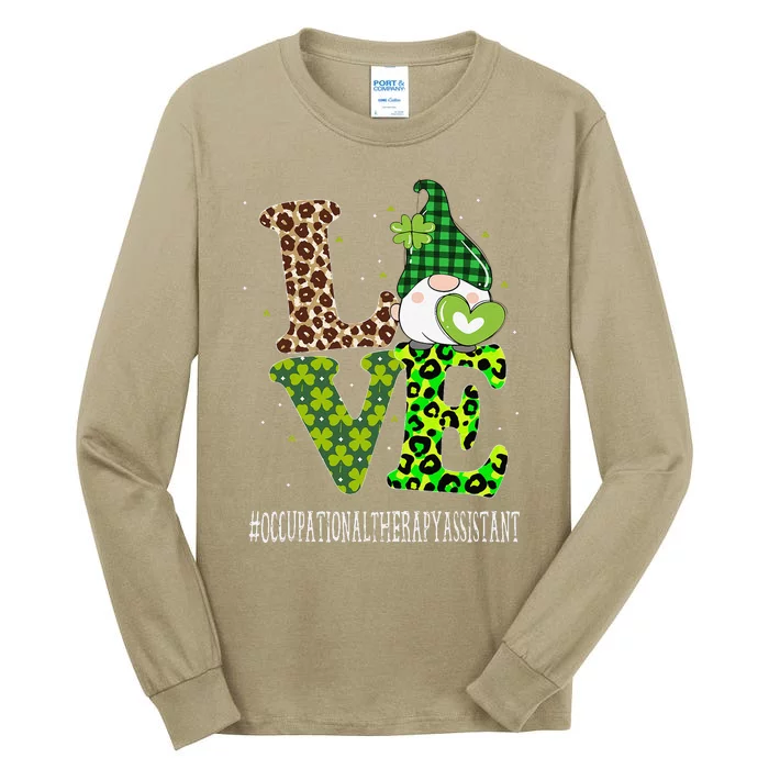 Occupational Therapy Assistant Love St Patricks Day Gnome Tall Long Sleeve T-Shirt