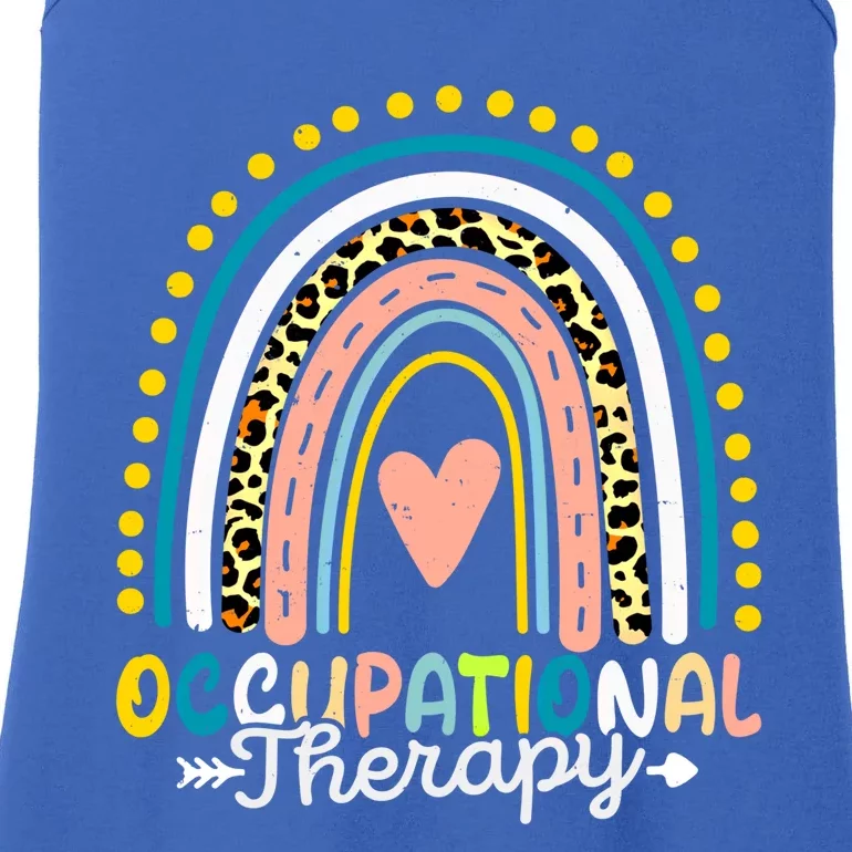 Occupational Therapy Assistant Nurse Cute Leopard Rainbow Meaningful Gift Ladies Essential Tank