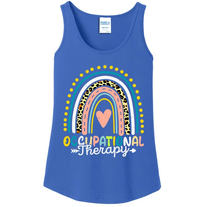 Occupational Therapy Assistant Nurse Cute Leopard Rainbow Meaningful Gift Ladies Essential Tank