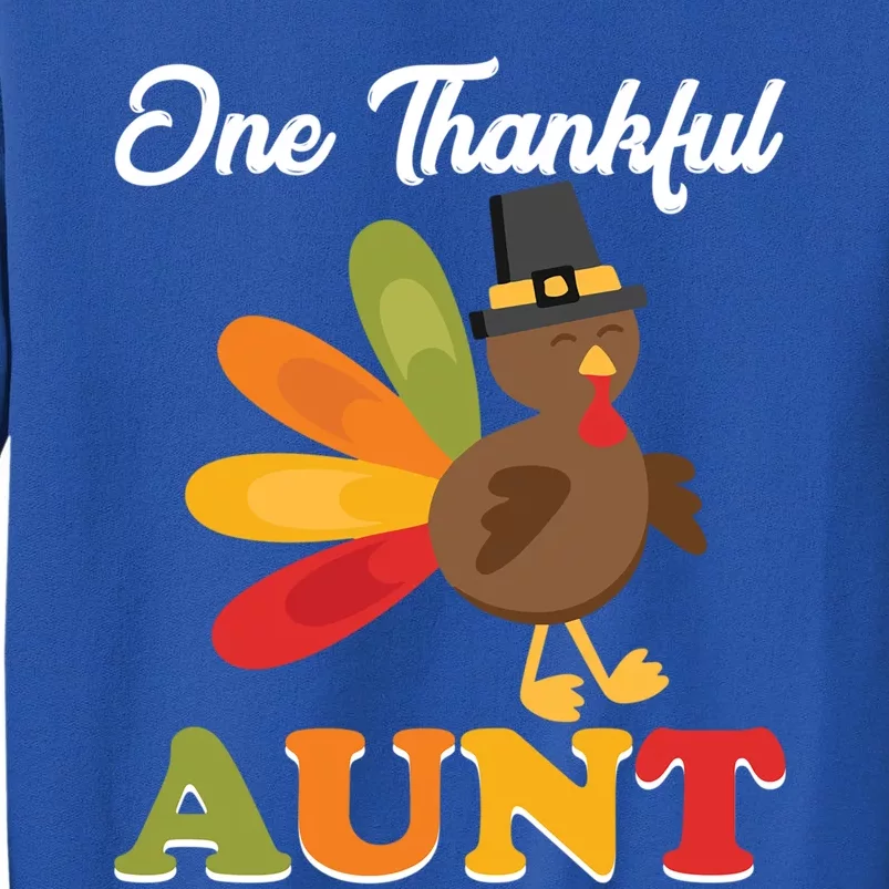 One Thankful Aunt Auntie Turkey Thanksgiving Family Cute Gift Sweatshirt