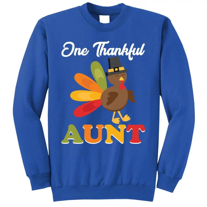 One Thankful Aunt Auntie Turkey Thanksgiving Family Cute Gift Sweatshirt