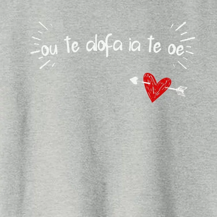 Ou Te Alofa Ia Te Oe I Love You In Samoan Women's Crop Top Tee