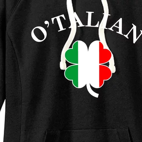 O'Talian Italian Irish Shamrock St. Patrick's Day Women's Fleece Hoodie