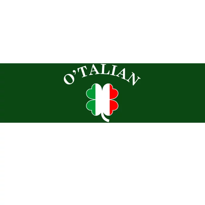 O'Talian Italian Irish Shamrock St. Patrick's Day Bumper Sticker