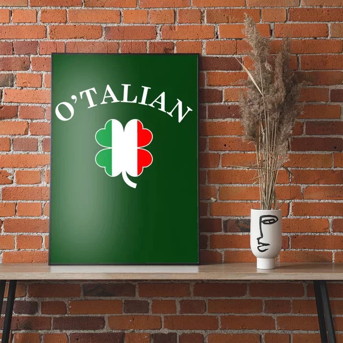 O'Talian Italian Irish Shamrock St. Patrick's Day Poster