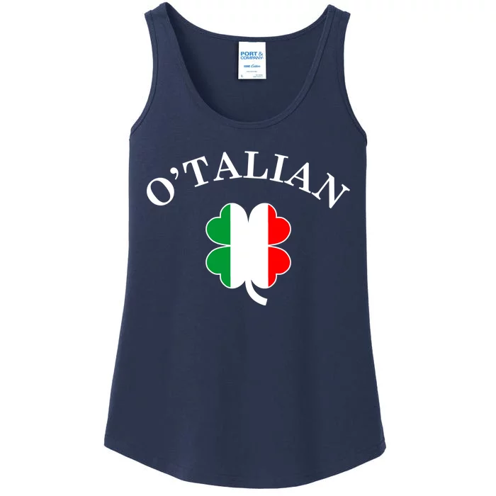 O'Talian Italian Irish Shamrock St. Patrick's Day Ladies Essential Tank