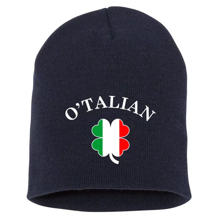 O'Talian Italian Irish Shamrock St. Patrick's Day Short Acrylic Beanie