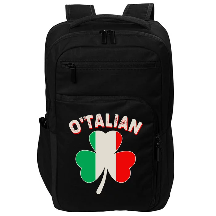 O'Talian St Patrick's Day Italian Shamrock Flag Impact Tech Backpack