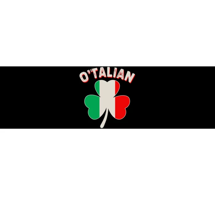 O'Talian St Patrick's Day Italian Shamrock Flag Bumper Sticker