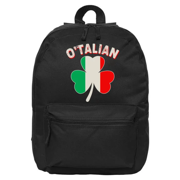 O'Talian St Patrick's Day Italian Shamrock Flag 16 in Basic Backpack