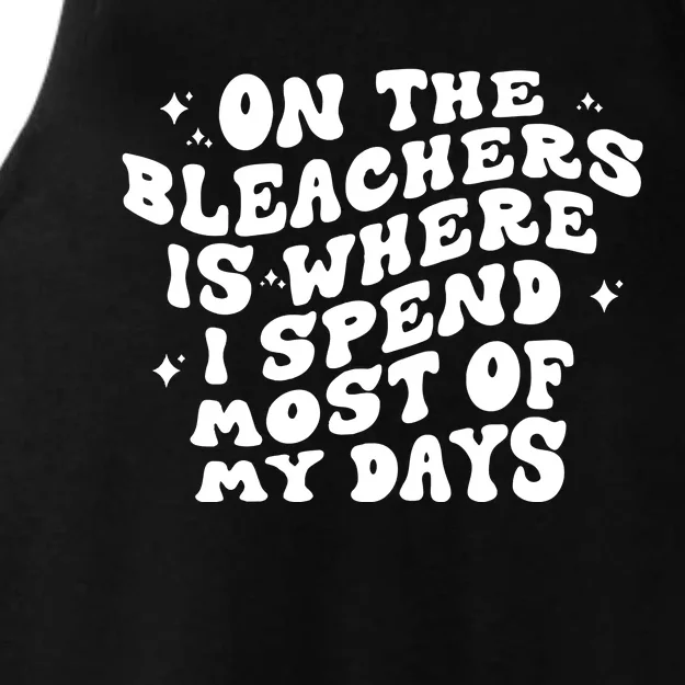 On The Bleachers Sports Mom Game Day Ladies Tri-Blend Wicking Tank