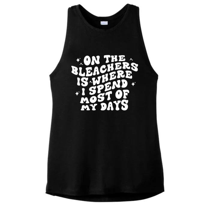 On The Bleachers Sports Mom Game Day Ladies Tri-Blend Wicking Tank