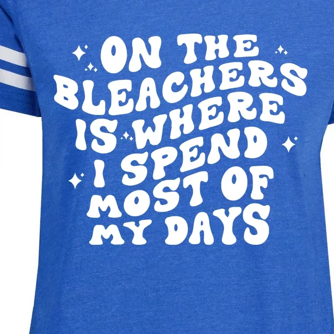 On The Bleachers Sports Mom Game Day Enza Ladies Jersey Football T-Shirt