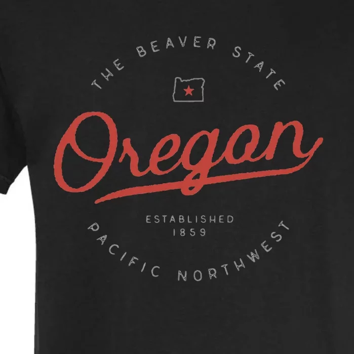 Oregon The Beaver State Pacific Northwest Pnw Garment-Dyed Heavyweight T-Shirt