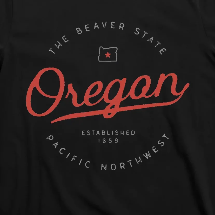 Oregon The Beaver State Pacific Northwest Pnw T-Shirt