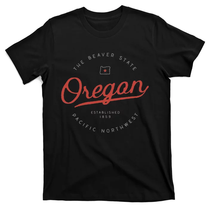 Oregon The Beaver State Pacific Northwest Pnw T-Shirt