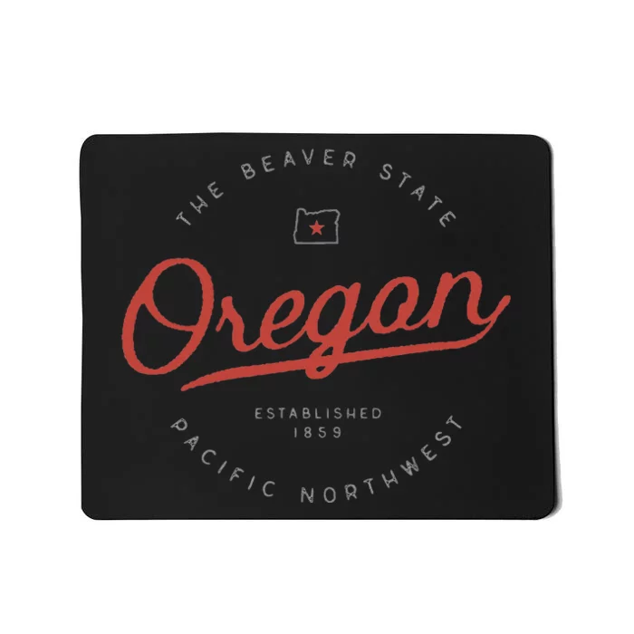 Oregon The Beaver State Pacific Northwest Pnw Mousepad