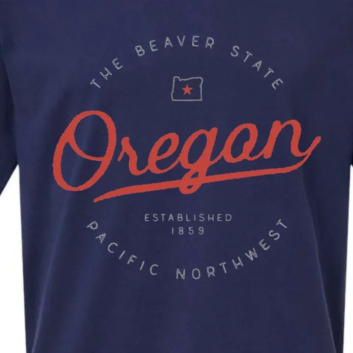 Oregon The Beaver State Pacific Northwest Pnw Sueded Cloud Jersey T-Shirt