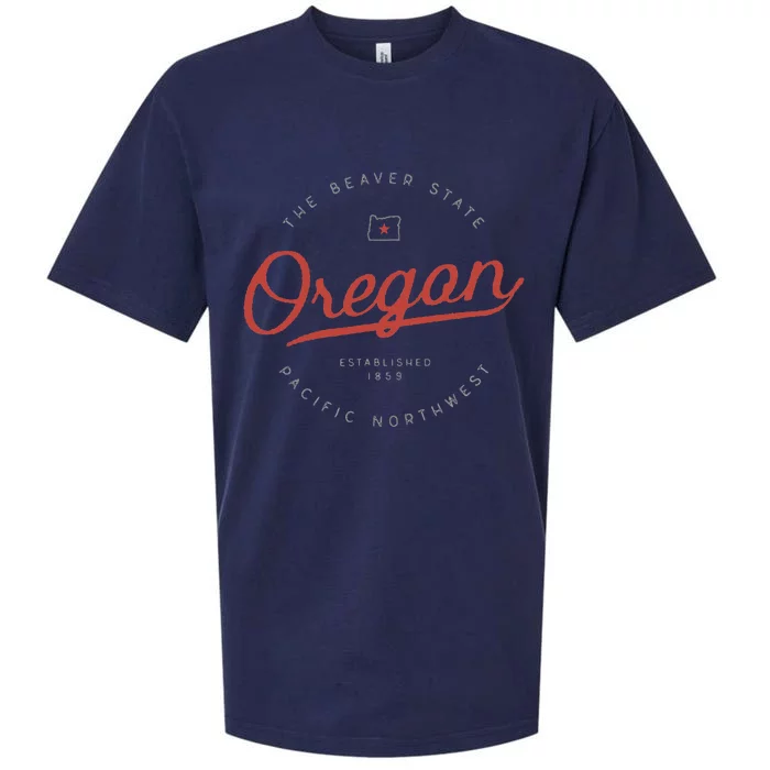 Oregon The Beaver State Pacific Northwest Pnw Sueded Cloud Jersey T-Shirt