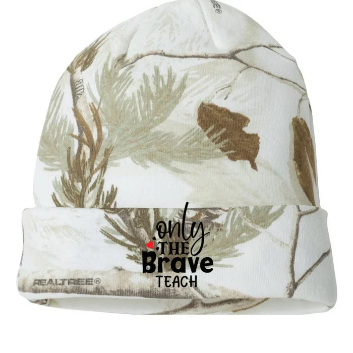 Only The Brave Teach Student School Holiday Teacher Gift Kati - 12in Camo Beanie