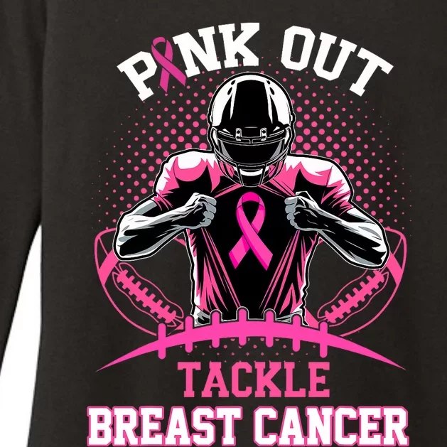 Out Tackle Breast Cancer Awareness American Football Womens CVC Long Sleeve Shirt