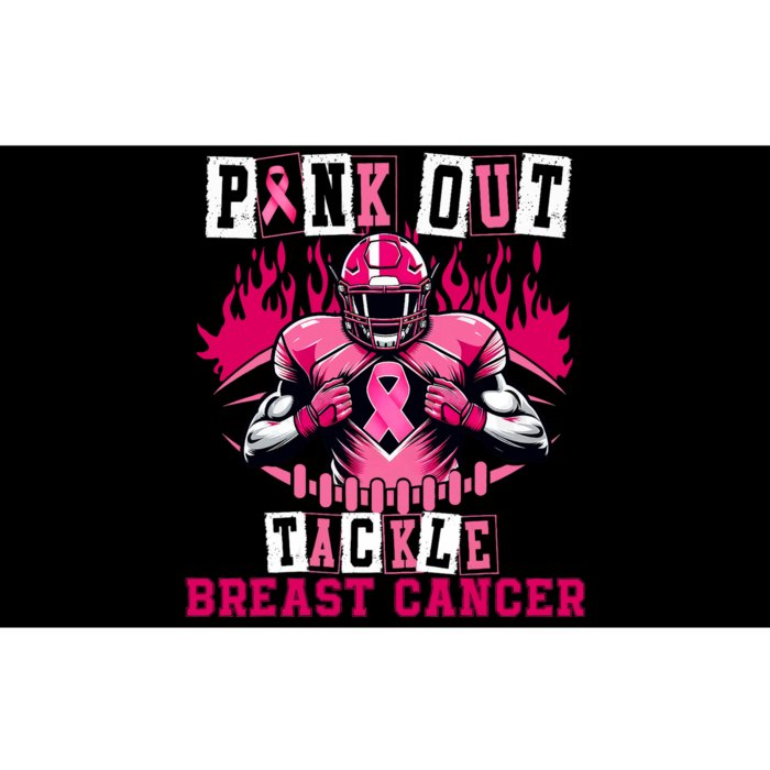 Out Tackle Breast Cancer Awareness Usa Football Mom Bumper Sticker