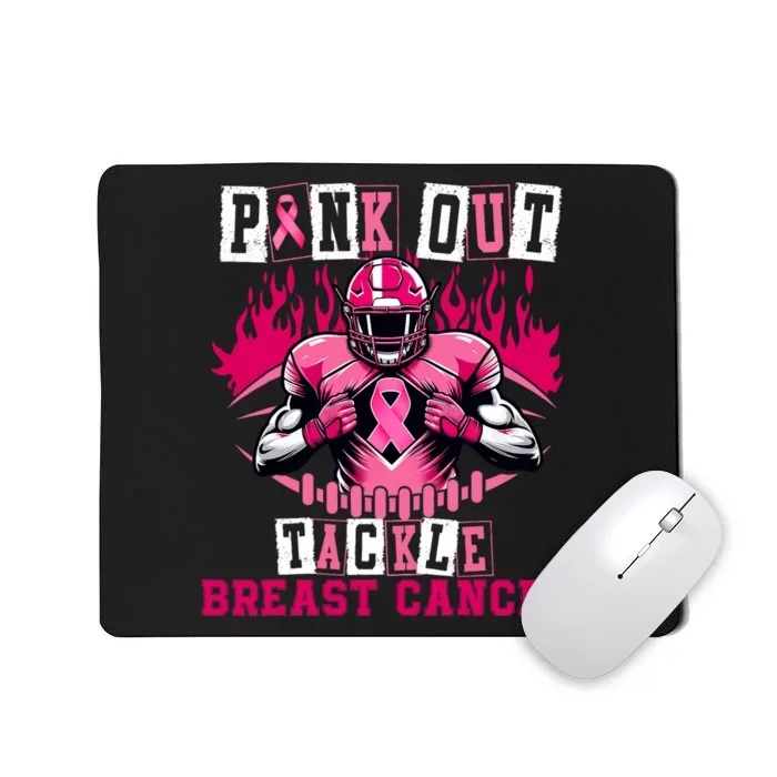 Out Tackle Breast Cancer Awareness Usa Football Mom Mousepad