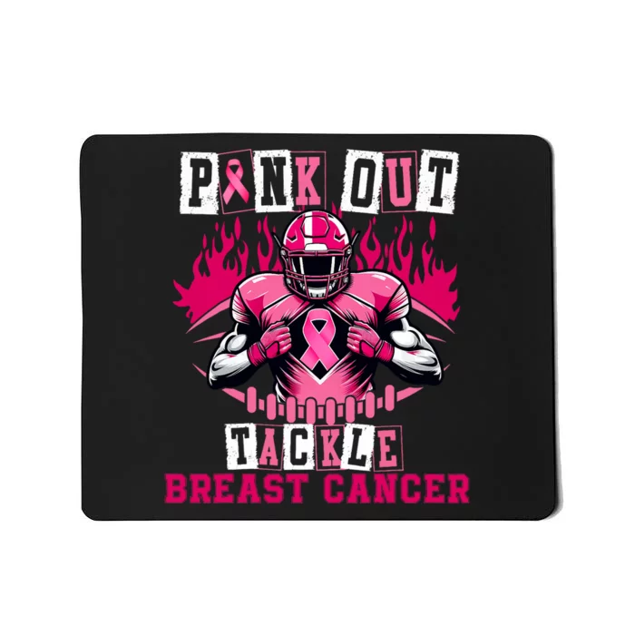 Out Tackle Breast Cancer Awareness Usa Football Mom Mousepad