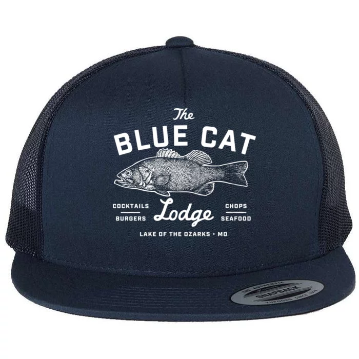 Ozark The Blue Cat Lodge Missouri Flat Bill Trucker Hat