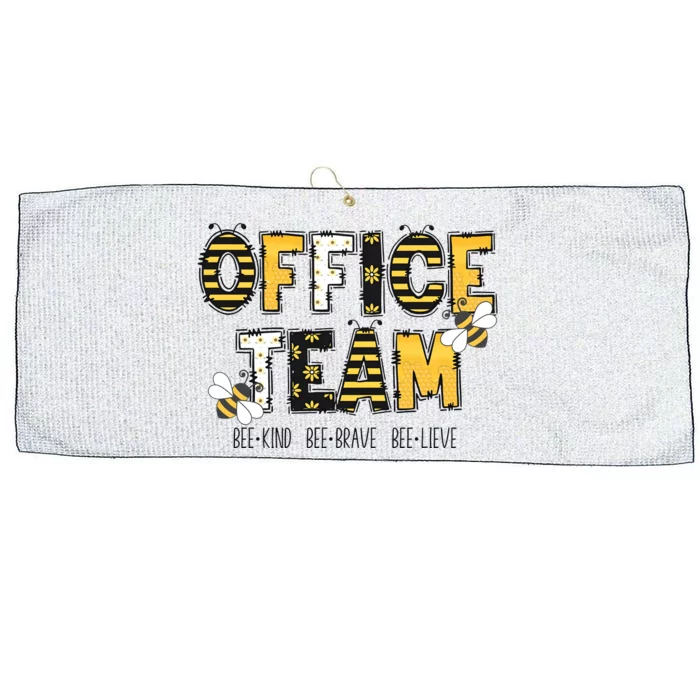 Office Team Bee Kind Brave Believe Large Microfiber Waffle Golf Towel