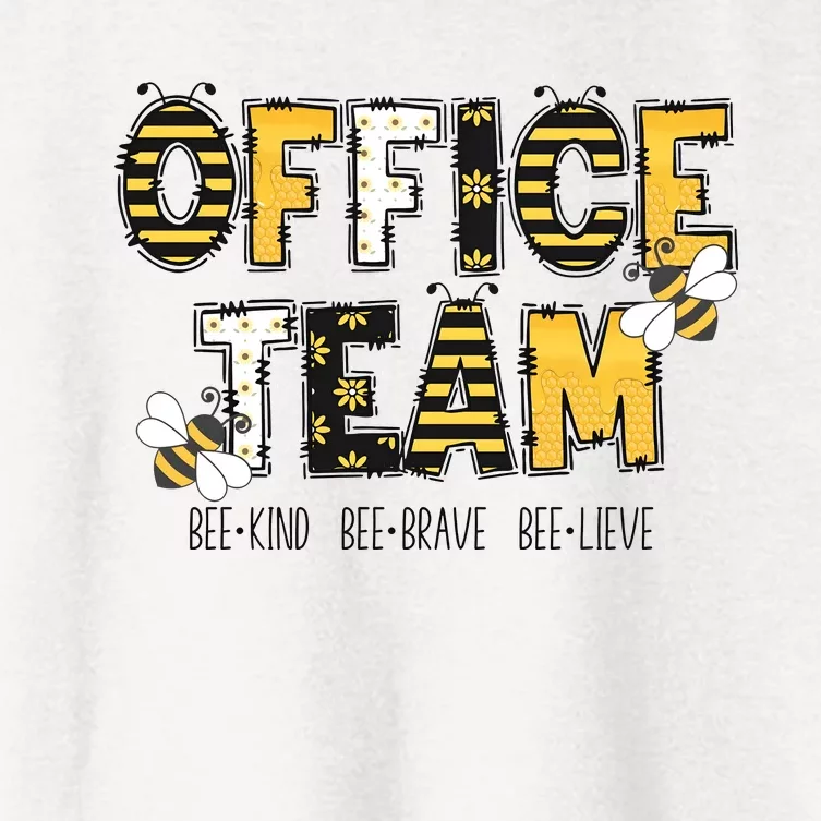 Office Team Bee Kind Brave Believe Women's Crop Top Tee