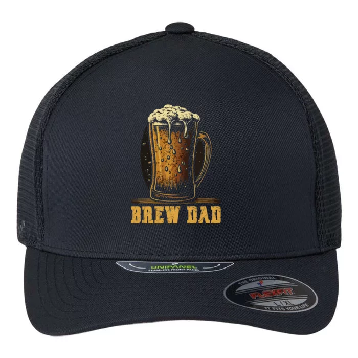 Only The Brew Dad Beer Lover Alcohol Daddy Fathers Day Funny Gift Flexfit Unipanel Trucker Cap