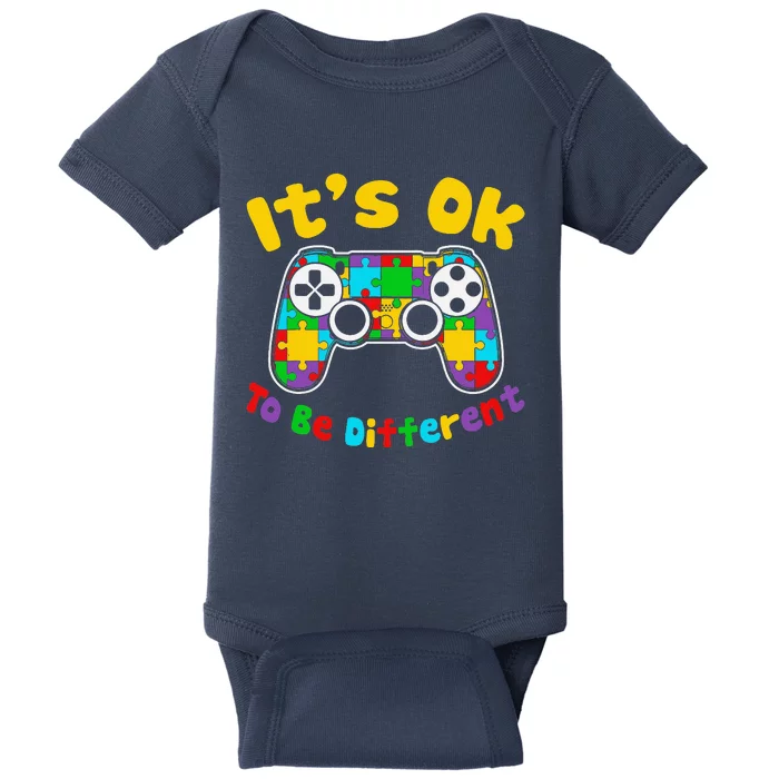 OK TO BE DIFFERENT Video Gamer Gaming Autism Baby Bodysuit