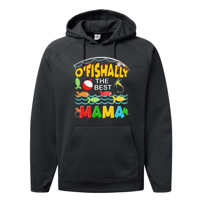 Ofishally The Best Mama Fisherwoman Cute Mom Fishing Performance Fleece Hoodie