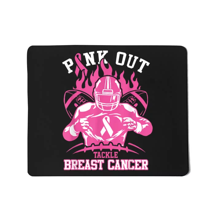 Out Tackle Breast Cancer Awareness American Football Mousepad