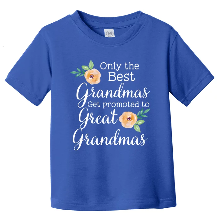 Only The Best Grandmas Get Promoted To Great Grandmas Cool Gift Toddler T-Shirt