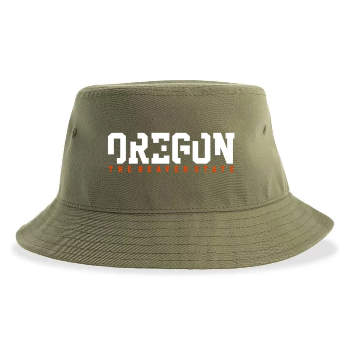 Oregon The Beaver State Cool Logo Sustainable Bucket Hat