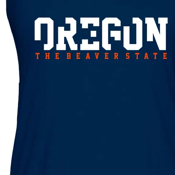 Oregon The Beaver State Cool Logo Ladies Essential Flowy Tank