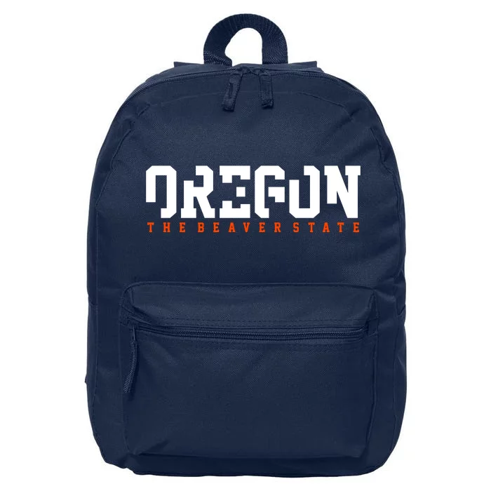 Oregon The Beaver State Cool Logo 16 in Basic Backpack