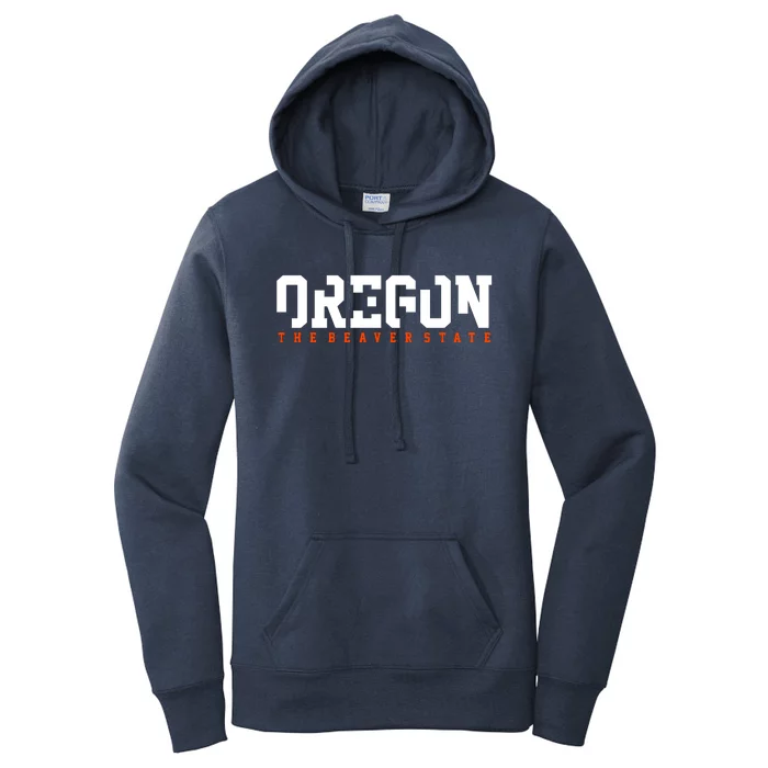 Oregon The Beaver State Cool Logo Women's Pullover Hoodie