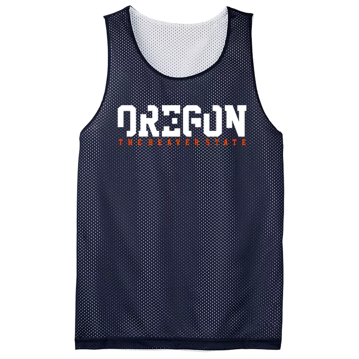 Oregon The Beaver State Cool Logo Mesh Reversible Basketball Jersey Tank