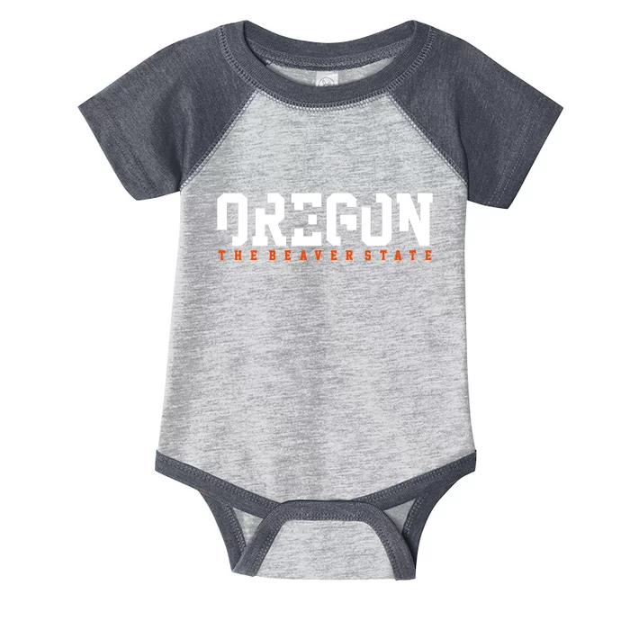 Oregon The Beaver State Cool Logo Infant Baby Jersey Bodysuit