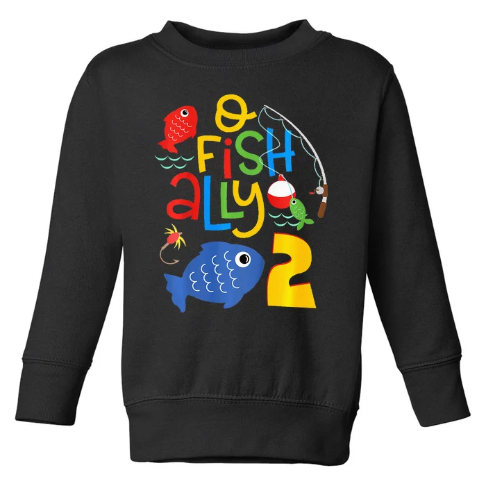 Ofishally Two Birthday Decorations 2 Year Old 2nd Bday Toddler Sweatshirt