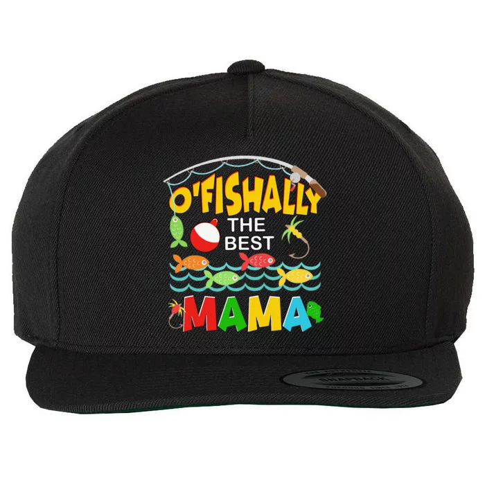 Ofishally The Best Mama Fisherwoman Cute Mom Fishing Wool Snapback Cap