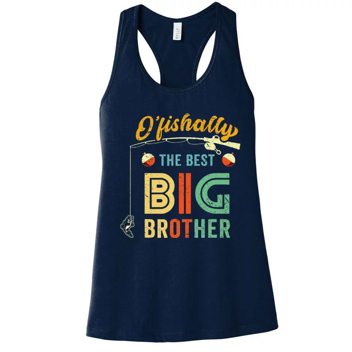 Ofishally The Best Big Brother Cute Fishing Women's Racerback Tank