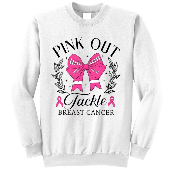 Out Tackle Breast Cancer Awareness Month Sweatshirt