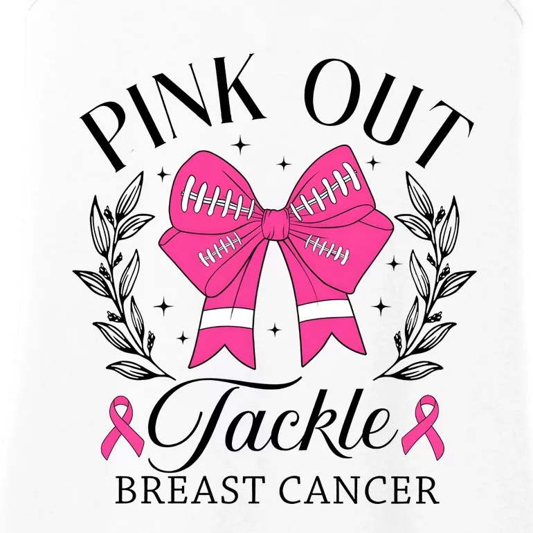 Out Tackle Breast Cancer Awareness Month Ladies Essential Tank