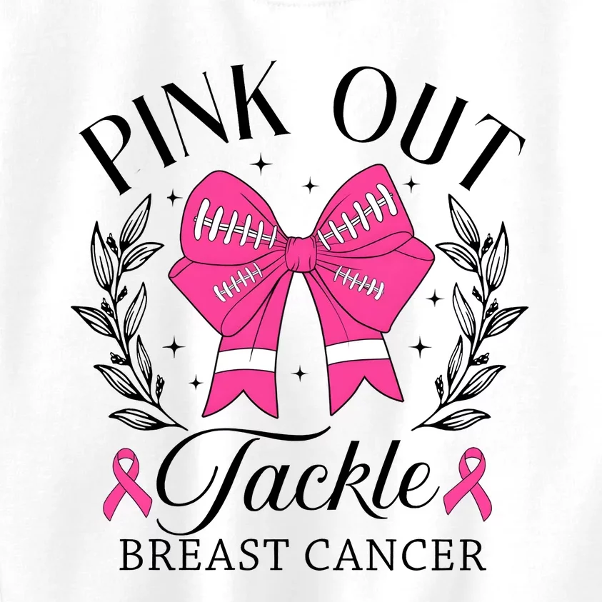 Out Tackle Breast Cancer Awareness Month Kids Sweatshirt