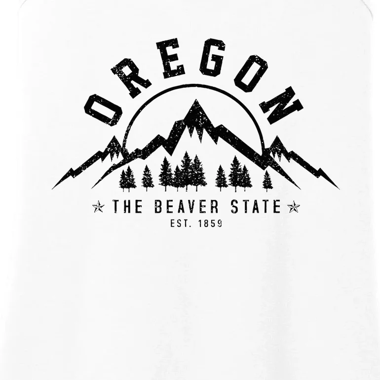 Oregon The Beaver State Portland Usa America Souvenir Ladies Essential Tank