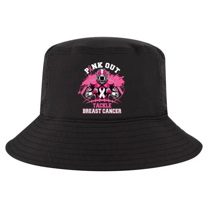 Out Tackle Breast Cancer Awareness Month Football Season Cool Comfort Performance Bucket Hat